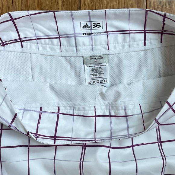 ♥️ ADIDAS Golf Skort White Purple Plum ClimaCool size 4 EUC. 1271 - Picture 2 of 5
